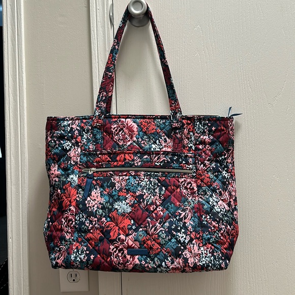 Vera Bradley Tote- Cabbage Rose Cabernet - Picture 1 of 3